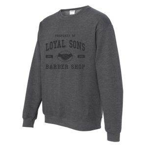 Loyal Sons Barber Shop Gray Crewneck Sweatshirt